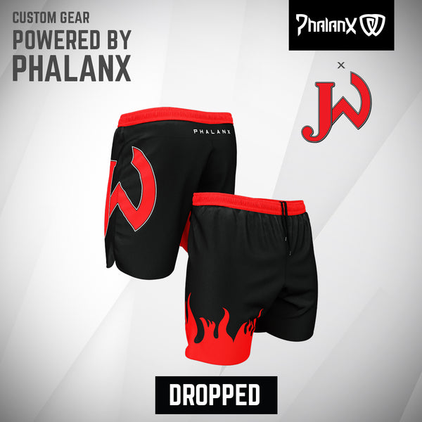 JW Phalanx Fight Shorts with Fire